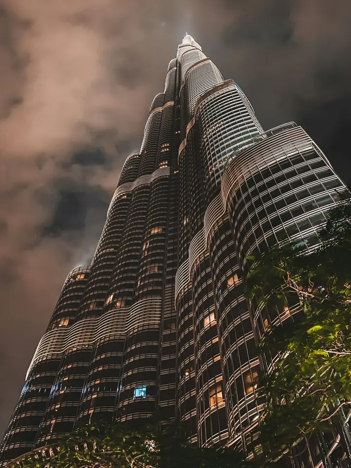 Burj Khalifa rising into the clouds